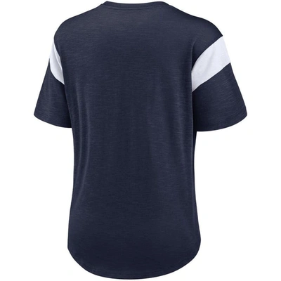 Shop Nike Heather College Navy Seattle Seahawks Primary Logo Fashion Top In Heather Navy