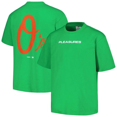 Shop Pleasures Green Baltimore Orioles Ballpark T-shirt