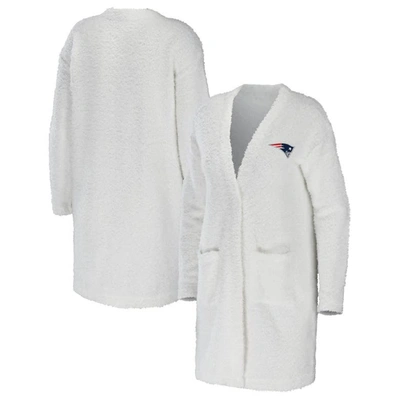 Shop Wear By Erin Andrews Cream New England Patriots Cozy Lounge Cardigan Sweater
