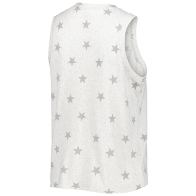 Concepts Sport Cream Oklahoma Sooners Agenda Stars Tank Top And Shorts Sleep Set In Cream