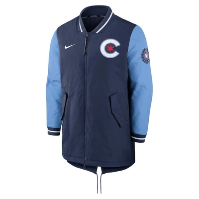 Shop Nike Navy Chicago Cubs City Connect Full-zip Dugout Jacket