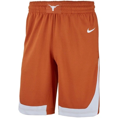 Shop Nike Texas Orange Texas Longhorns Replica Team Basketball Shorts In Burnt Orange