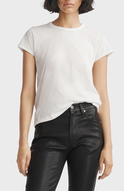 Rag & Bone Slub-texture Pima-cotton T-shirt In Bright White