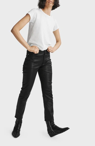 Rag & Bone Slub-texture Pima-cotton T-shirt In Bright White
