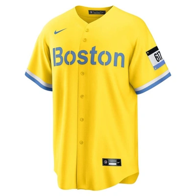 Shop Nike Trevor Story Gold Boston Red Sox City Connect Replica Player Jersey