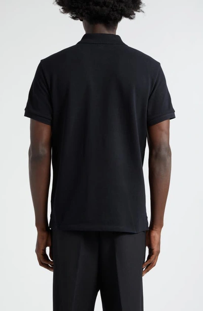 Ami Alexandre Mattiussi Ami Paris Black Ami De Coeur Polo Shirt In Black