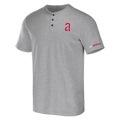 Shop Darius Rucker Collection By Fanatics Heather Gray Los Angeles Angels Henley T-shirt