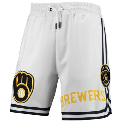 Shop Pro Standard White Milwaukee Brewers Team Logo Shorts