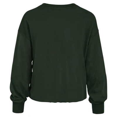 Shop 47 ' Green Michigan State Spartans Bottom Line Parkway Long Sleeve High Waist T-shirt