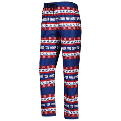Shop Foco Royal New York Giants Holiday Ugly Pajama Set