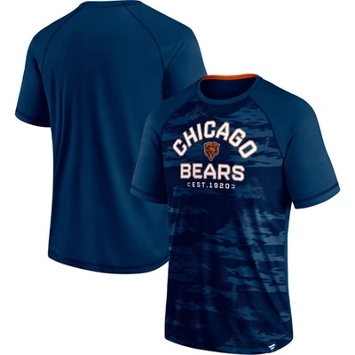Shop Fanatics Branded Navy Chicago Bears Hail Mary Raglan T-shirt