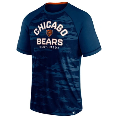 Fanatics Branded Navy Chicago Bears Hail Mary Raglan T-shirt In Navy