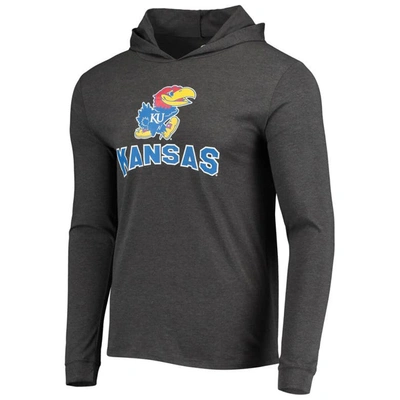 Shop Concepts Sport Royal/heather Charcoal Kansas Jayhawks Meter Long Sleeve Hoodie T-shirt & Jogger Paja