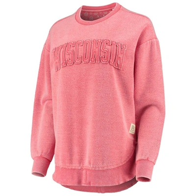 Shop Pressbox Red Wisconsin Badgers Ponchoville Pullover Sweatshirt