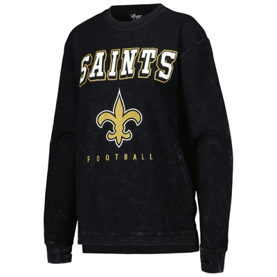 Shop G-iii 4her By Carl Banks Black New Orleans Saints Comfy Cord Pullover Sweatshirt