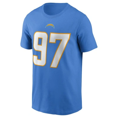 Shop Nike Joey Bosa Powder Blue Los Angeles Chargers Name & Number T-shirt