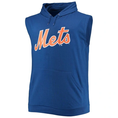 Shop Profile Royal New York Mets Jersey Muscle Sleeveless Pullover Hoodie
