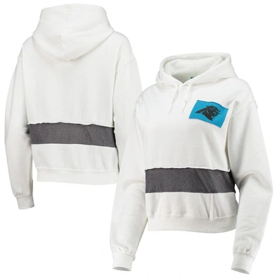 Shop Refried Apparel White Carolina Panthers Sustainable Crop Dolman Pullover Hoodie