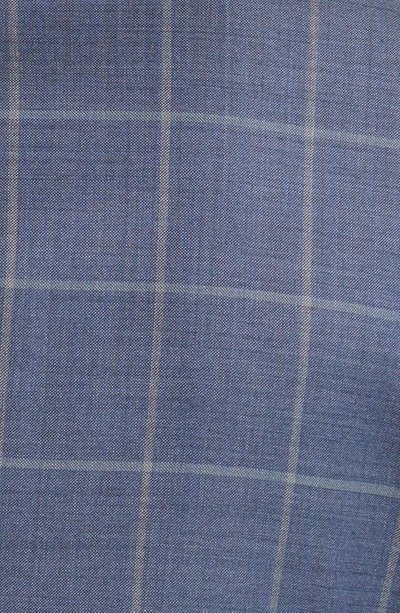 Daniel Hechter Windowpane Check Wool Blazer In Blue