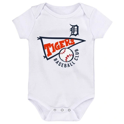 Shop Outerstuff Infant Orange/white/heather Gray Detroit Tigers Biggest Little Fan 3-pack Bodysuit Set
