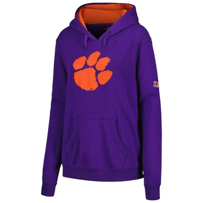Shop Stadium Athletic Purple Clemson Tigers Big Logo Pullover Hoodie