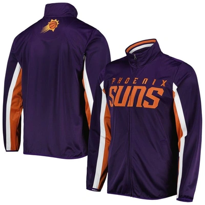 Shop G-iii Sports By Carl Banks Purple Phoenix Suns Contender Wordmark Full-zip Track Jacket