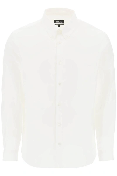 Shop Apc A.p.c. Edouard Button-down Shirt In White