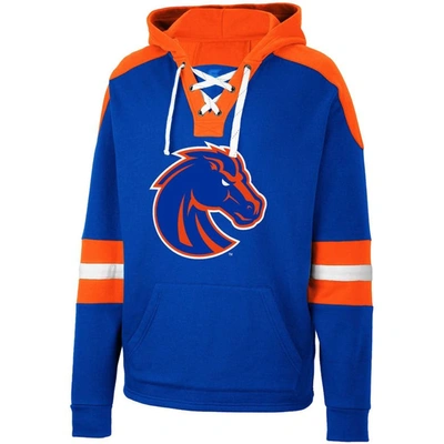 Shop Colosseum Royal Boise State Broncos Lace-up 4.0 Pullover Hoodie