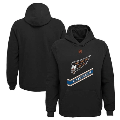 Shop Outerstuff Youth Black Washington Capitals Special Edition 2.0 Primary Logo Fleece Pullover Hoodie