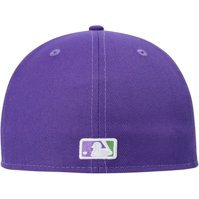 Shop New Era Purple New York Mets Lime Side Patch 59fifty Fitted Hat