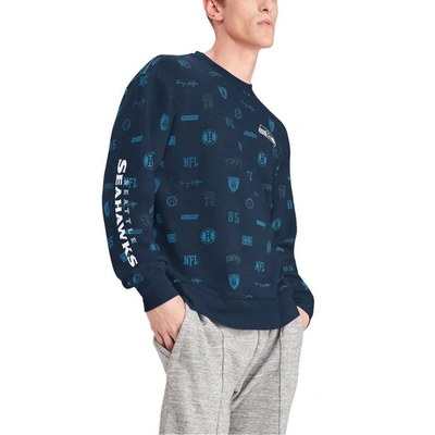 Shop Tommy Hilfiger College Navy Seattle Seahawks Reid Graphic Pullover Sweatshirt