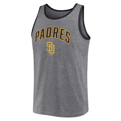 Shop Profile Heather Charcoal San Diego Padres Big & Tall Arch Over Logo Tank Top