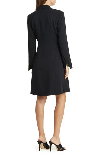 Shop Emilia George Marie Long Sleeve Maternity Blazer Dress In Black