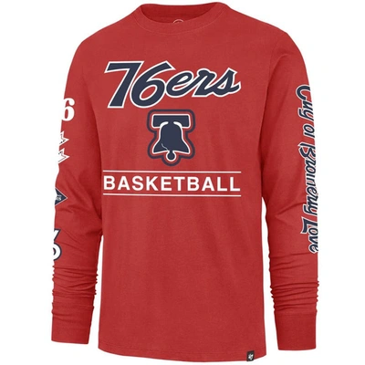 Shop 47 ' Red Philadelphia 76ers 2023/24 City Edition Triplet Franklin Long Sleeve T-shirt