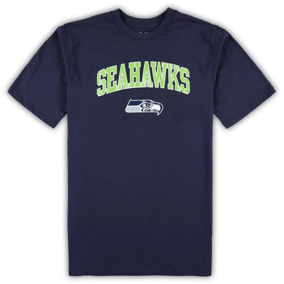 Shop Concepts Sport College Navy/heather Gray Seattle Seahawks Big & Tall T-shirt & Pajama Pants Sleep Se