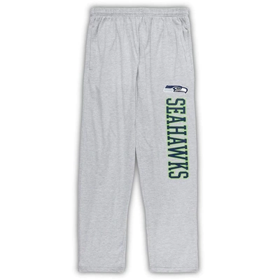 Shop Concepts Sport College Navy/heather Gray Seattle Seahawks Big & Tall T-shirt & Pajama Pants Sleep Se