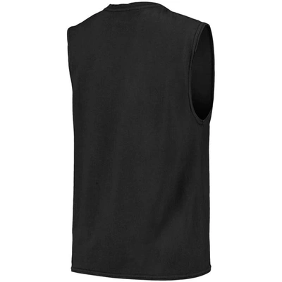 Shop Majestic Threads Black Colorado Rockies Softhand Muscle Tank Top