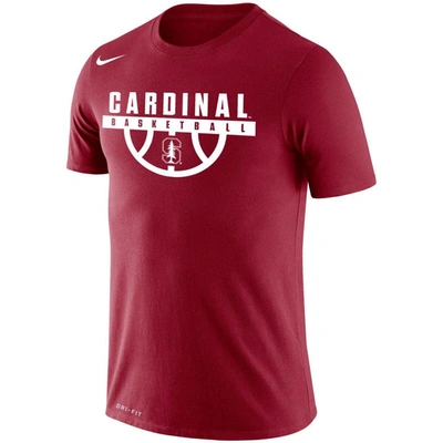 Shop Nike Cardinal Stanford Cardinal Basketball Drop Legend Performance T-shirt