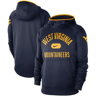 Shop Nike Navy West Virginia Mountaineers Basketball Spotlight Performance Raglan Pullover Hoodie