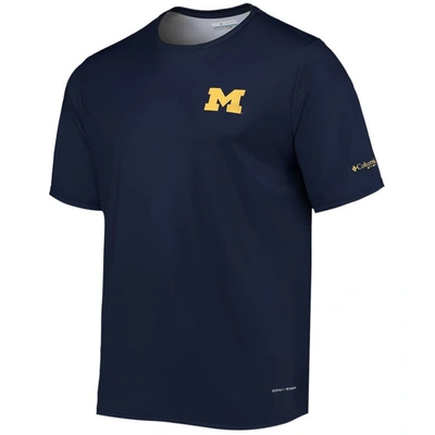 Shop Columbia Navy Michigan Wolverines Terminal Tackle Omni-shade T-shirt