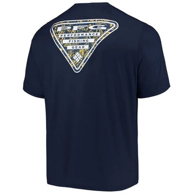 Shop Columbia Navy Michigan Wolverines Terminal Tackle Omni-shade T-shirt