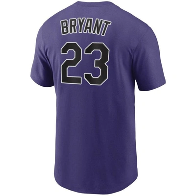 Shop Nike Kris Bryant Purple Colorado Rockies Name & Number T-shirt