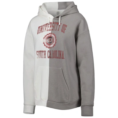 Shop Gameday Couture Gray/white South Carolina Gamecocks Split Pullover Hoodie