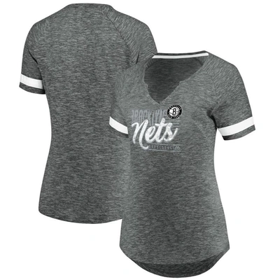 Shop Fanatics Branded Gray/white Brooklyn Nets Showtime Winning With Pride Notch Neck T-shirt