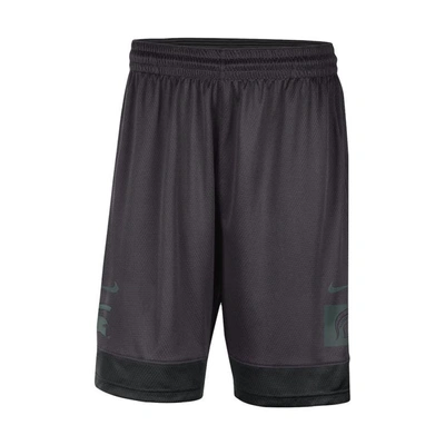 Shop Nike Charcoal Michigan State Spartans Performance Fast Break Shorts