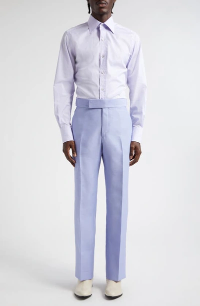 Shop Tom Ford Slim Fit Poplin Button-up Shirt In Lilac