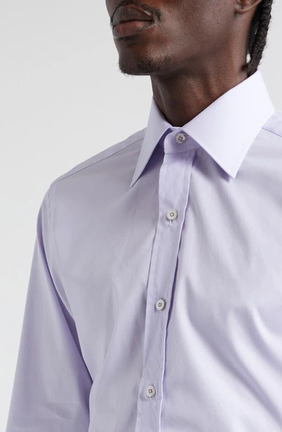 Tom Ford Slim Fit Poplin Button-up Shirt In Lilac