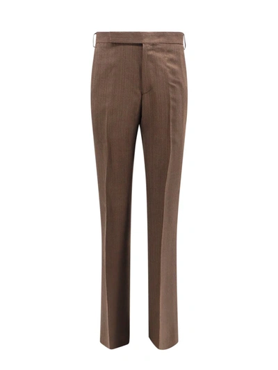 Shop Lardini Trouser In Brown