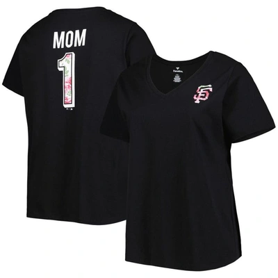 Shop Profile Black San Francisco Giants Mother's Day Plus Size Best Mom Ever V-neck T-shirt