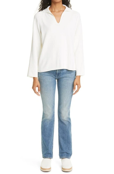 Shop Lafayette 148 Reeve High Waist Straight Ankle Jeans In Faded Skyline